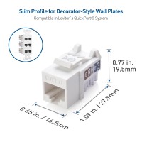 Cable Matters UL Listed RJ45 Keystone Jack - White - 1x